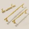Zinc Alloy Cabinet Door Handle Light Luxurious French Style Wardrobe Door Handle High-end Solid Antique Kitchen Cupboard Pull