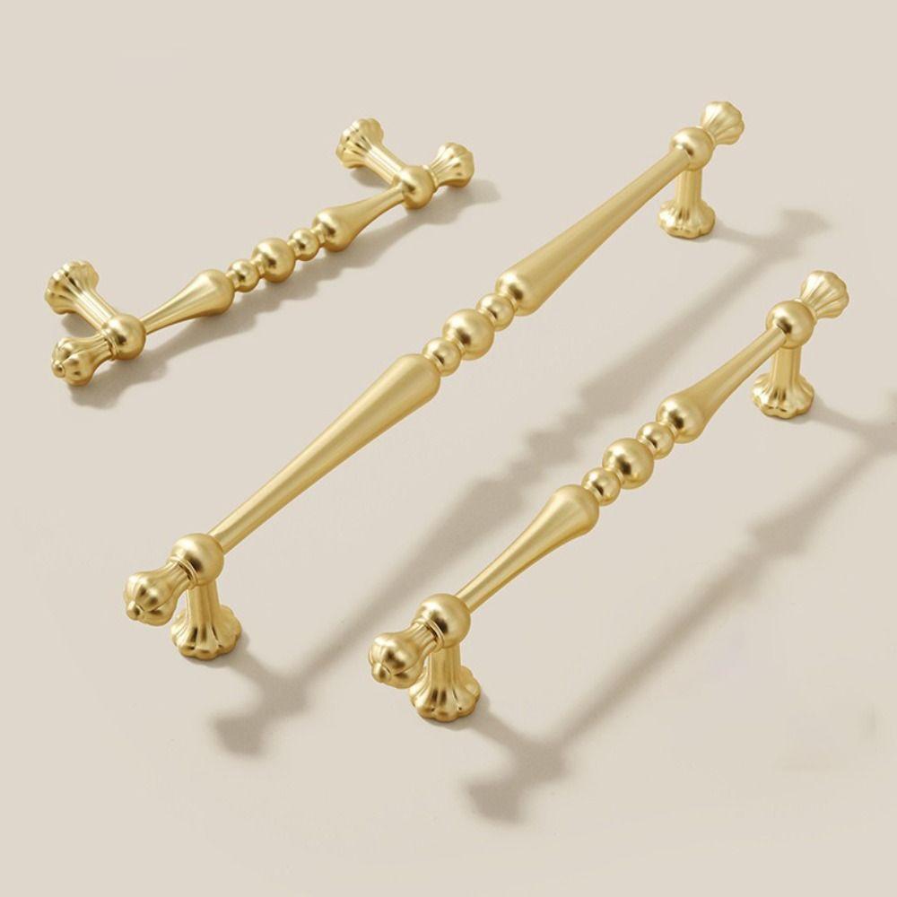Zinc Alloy Cabinet Door Handle Light Luxurious French Style Wardrobe Door Handle High-end Solid Antique Kitchen Cupboard Pull