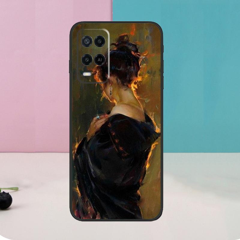 Renaissance art Painting Case For Oppo A60 A80 A40 A15 A16 A17 A57 A94 A74 A54 A76 A96 A18 A38 A58 A78 A98 A5 A6 Pro
