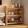 Coffee Machine Organizer Rack Wood Storage Racks Multifunctional Cup Shelf Aesthetic Tabletop Heightening Shelves Home Furniture
