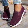 Fashion Elastic Knit Breathable Mesh Sneakers for Women Soft Sole Comfort Slip On Walking Shoes Woman Lightweight Non Slip Casual Shoes