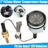 2" 52mm Mechanisch 40-130Celsius/110-265℉ Wassertemperaturanzeige 12V Wassertemperaturanzeige Autoinstrument mit Sensor NPT 1/2