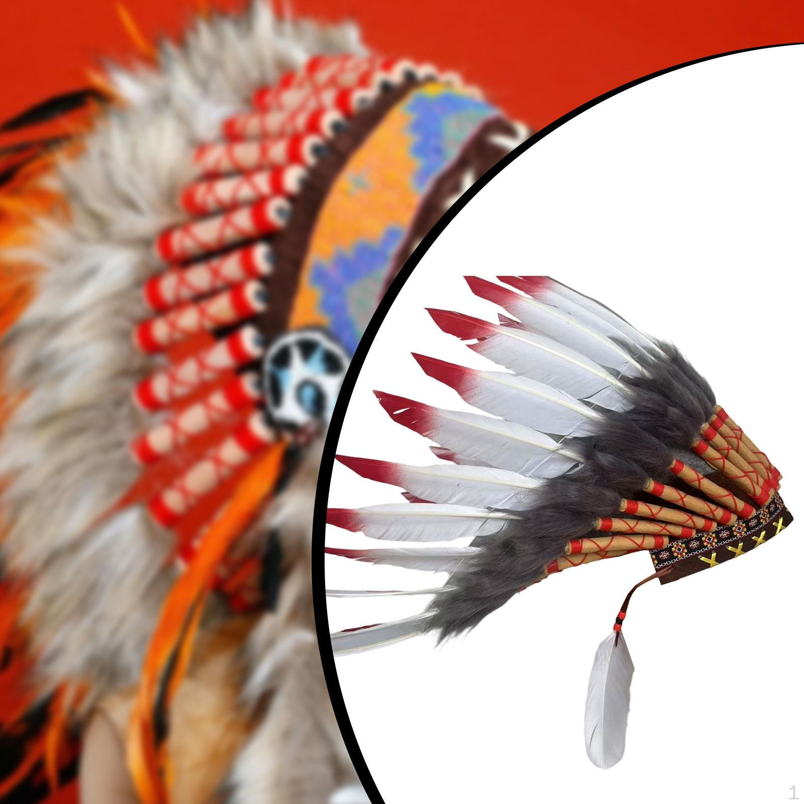 

Индейский головной убор из искусственных перьев для роли Red White