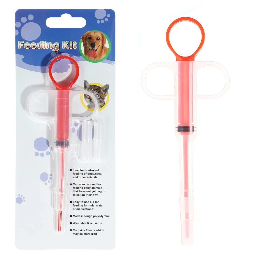Pet Medicine Feeder Cats Dogs Push-type Pill Applicator Milk Tube Feeder Deworming Syringe Injection Tool Dog Accessories