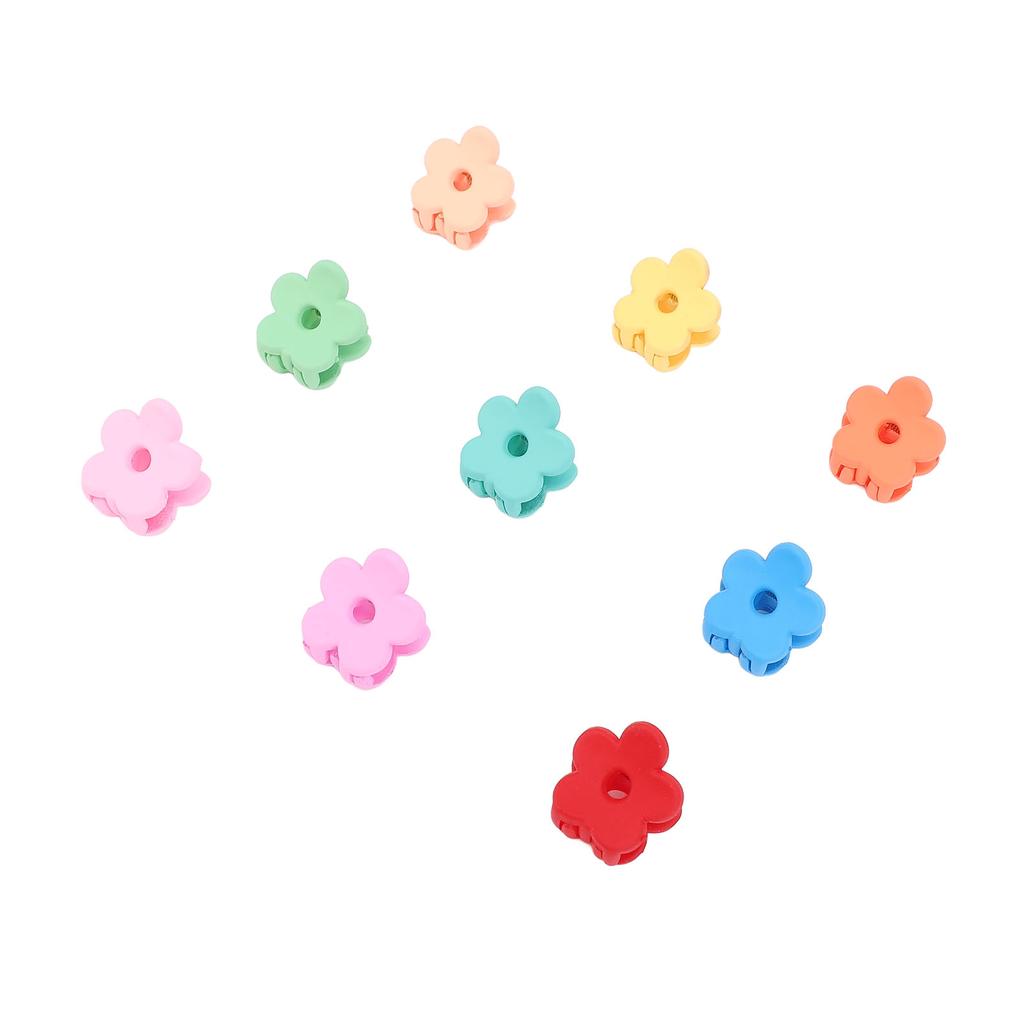 100pcs Small Flower Hair Claw Clips for Girls Women Colorful Non Slip Strong Hold Tiny Hair Clips fo