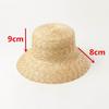 202605-hh6016A Ins Chic  SUMMER  Kids HANDMADE Natural Straw Bucket  Cap Children  Leisure  Fishermen Hat