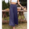 Summer Khaki Casual Cotton Linen High Waist Pants For Women Office Lady Loose Trousers Fashion Solid Baggy Pants Spodnie