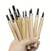 6-12pcs High Manganese Steel Engraving Knife with Wooden Handle Professional Handmade Wood Carving Chisel Tools Kit