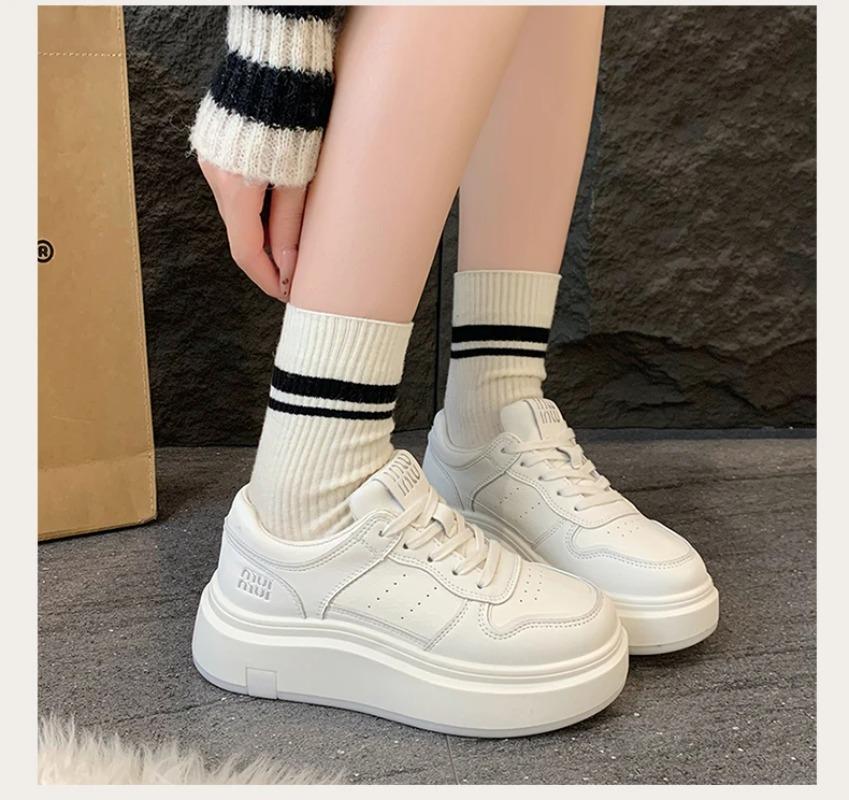 Dámská ležérní sportovní obuv 2025 Trend Nová pohodlná silná podrážka Jednoduchá jednobarevná Značková designová Denní všestranná Dámská obuv