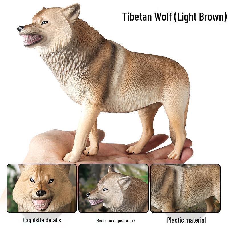 Wild Tibetan Wolf Children's Cognition Model - Large Gray Wolf Ornament