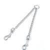 Metal Clasp Dual Dog Coupler Multi Sizes Option Metal Dog Chain Pet Traction Rope  Pet Park Visit