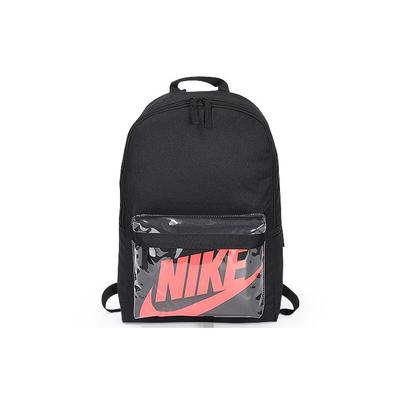 Large Logo Transparent Splicing PVC Backpack Unisex Backpack Black Red DM0433-010