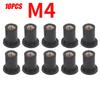 10pcs Motorcycle Modification Rubber Nuts Fasteners Motorcycle Windshield Nuts Decorative Accessories Brass Nuts Riveting Tools