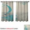 Rideau Extérieur - Anshesix - Nautique - W72 x L63 - Oleanders et Voilier