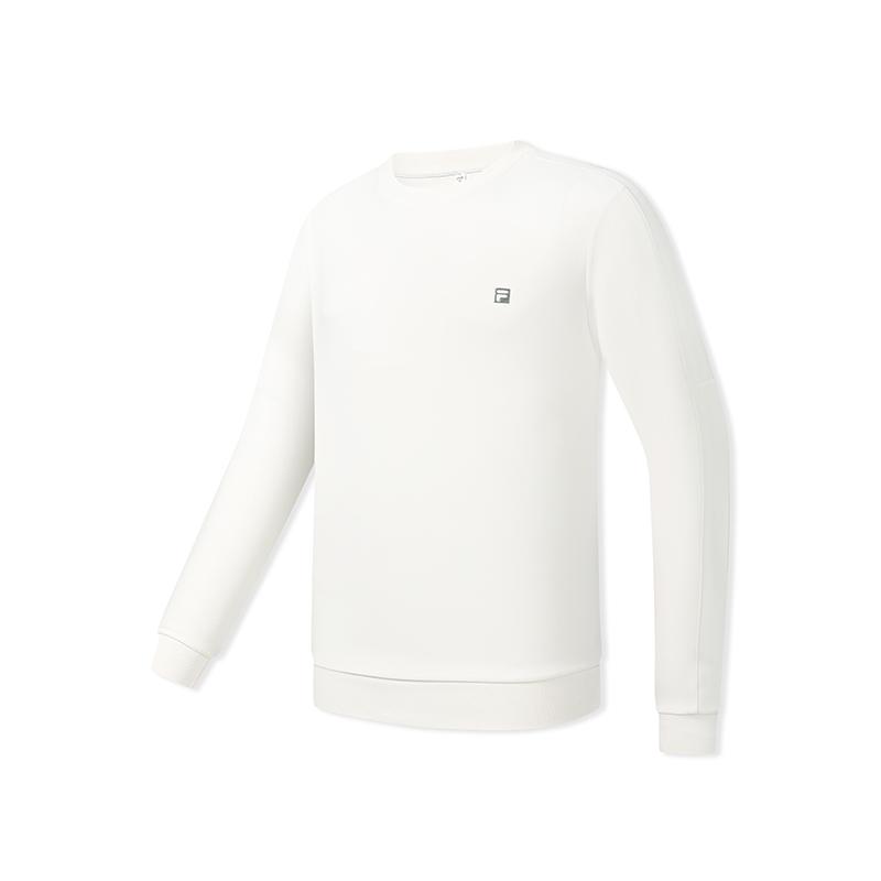 FILA Fitness Simple Comfortable Versatile Hoodie Men hoodies Cloud-White A51M631203FWT S