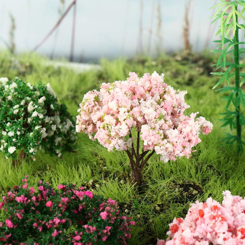 Plastic Sakura Miniatures Model Simulation Trees Landscape Durable   Micro Landscape