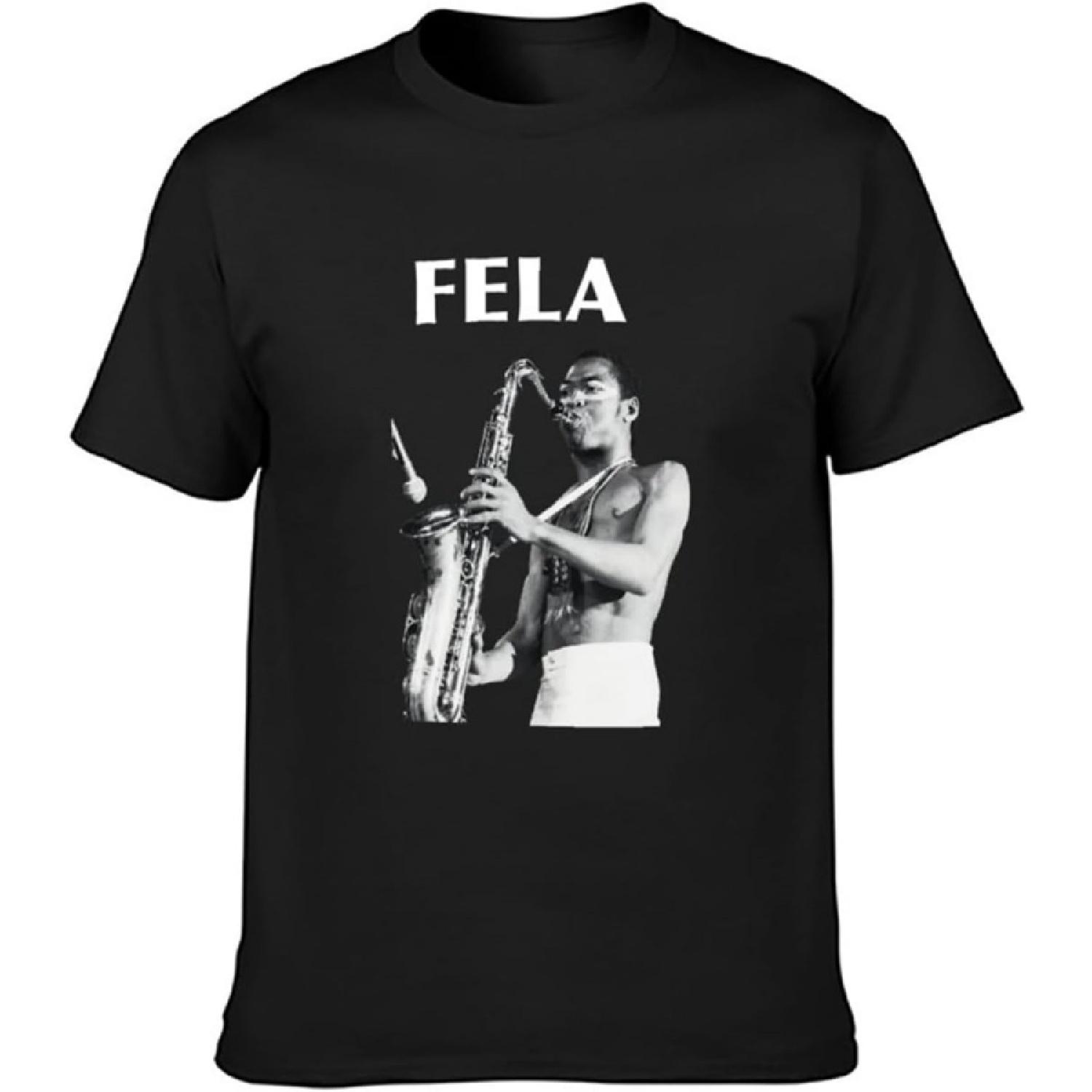 Huang Qi Fela Kuti Legend Musician Africa Afrobeat Shakara Water No Get EnemyVintage T Shirt Short Sleeve Funny Top Black S