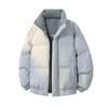 Color Block Stand Collar Cotton Padded Jacket – Warm, Casual, and Versatile Winter Coat