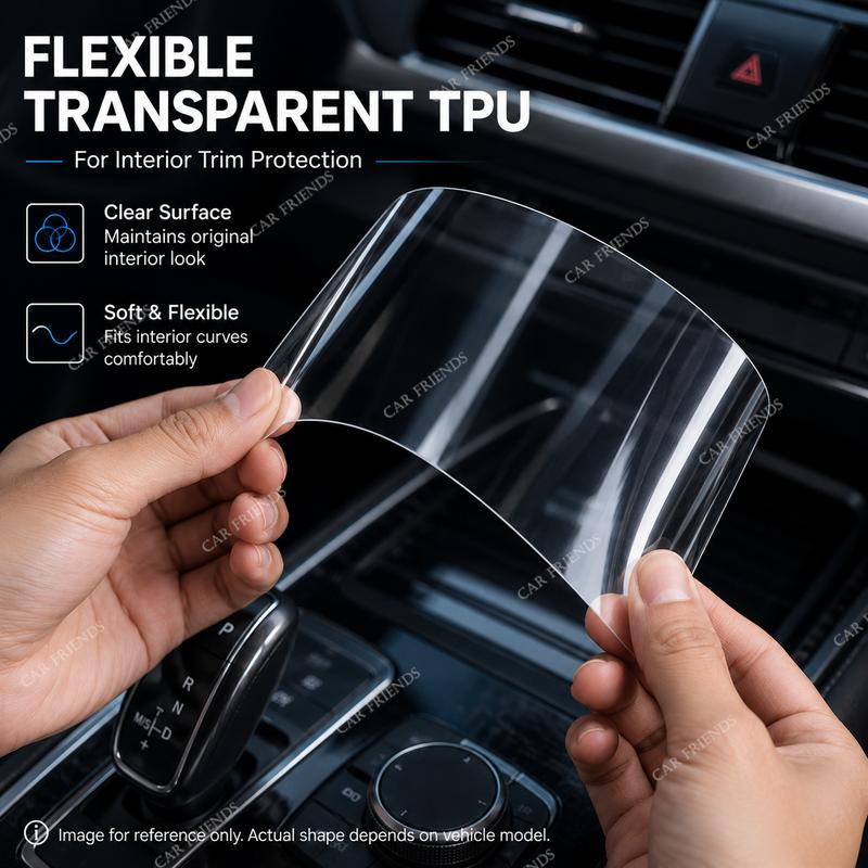 For BMW 5 Series I5 G60 2024 Transparent TPU Interior Protective Film Center Console Anti Scratch Set