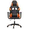 Gaming Chair In Black and Orange Synthetic Leather