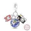 copper Camera Pendant Charm Fashion Travel Collection Bead Charms Compatible With Womens Bracelets Do It Yourself Jewellery Gifts