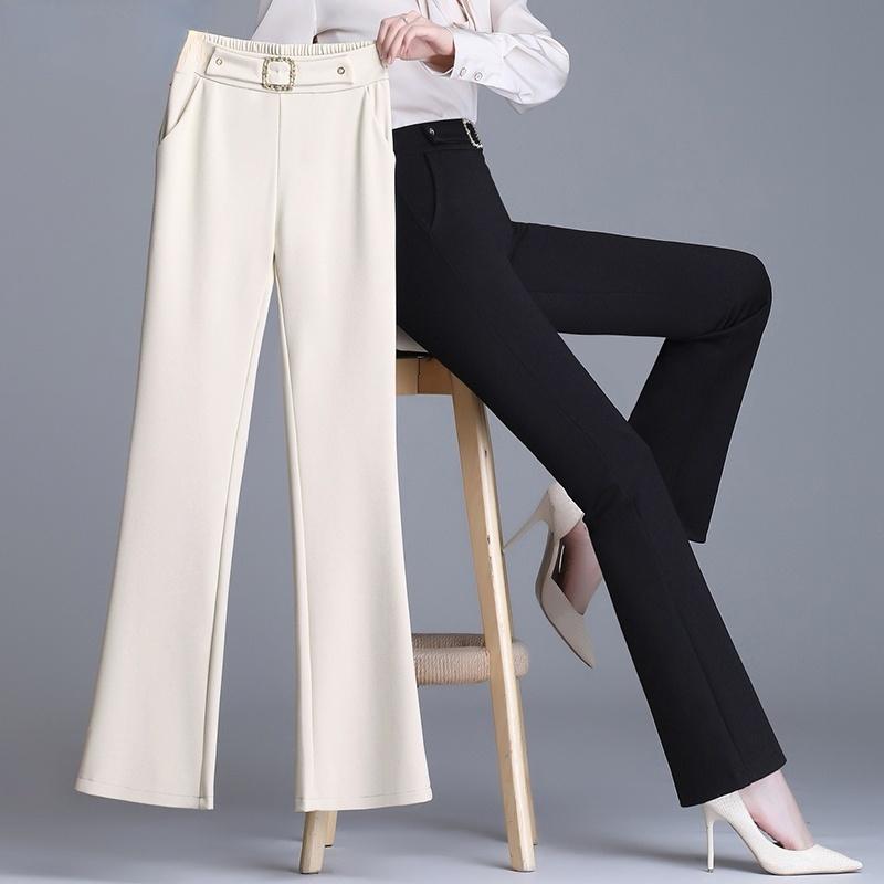 2021 Invierno Cintura Alta Oficina Trajes de Mujer Pantalones Elástico  Mujercitas Flare Pantalón Mujer Elegante Pantalones Largos Mujer Pantalón  comprar a buen precio — entrega gratuita, reseñas reales con fotos — Joom