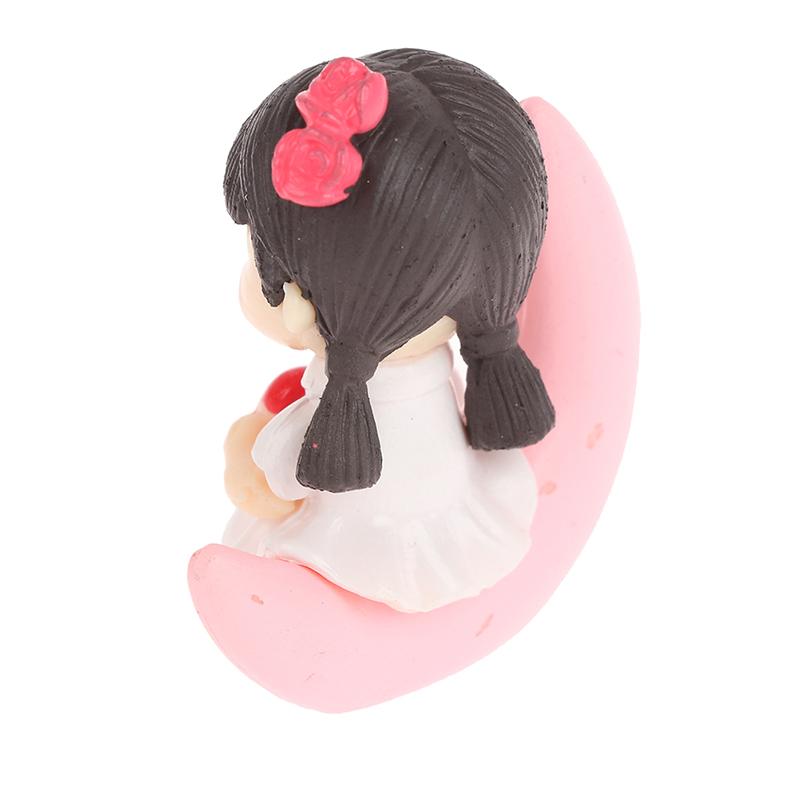 1Pár Moon Pár Romantické figurky Diy Ornamenty Bonsai Domácí dekorace na stůl