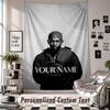 Wall Hanging Tapestry With Custom Name & Text, Kendrick Lamar Decorative Tapestry For Bedroom