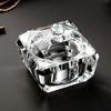 Luxury Crystal Glass Ashtray with Lid Household Wind and Fly Ash Cigar Ashtray Living Room Home Decoration Cigar Accessories