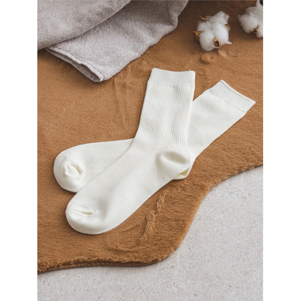 Monfoot Women S Warm Ribbed Long Neck SockS White