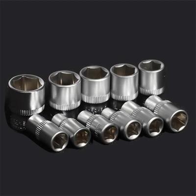 1Pcs Durable For Ratchet Torque Wrench Hex Short Hand Tool 1/4" 6.35mm Head Metric Key Sleeve 4-14mm Double End Drive