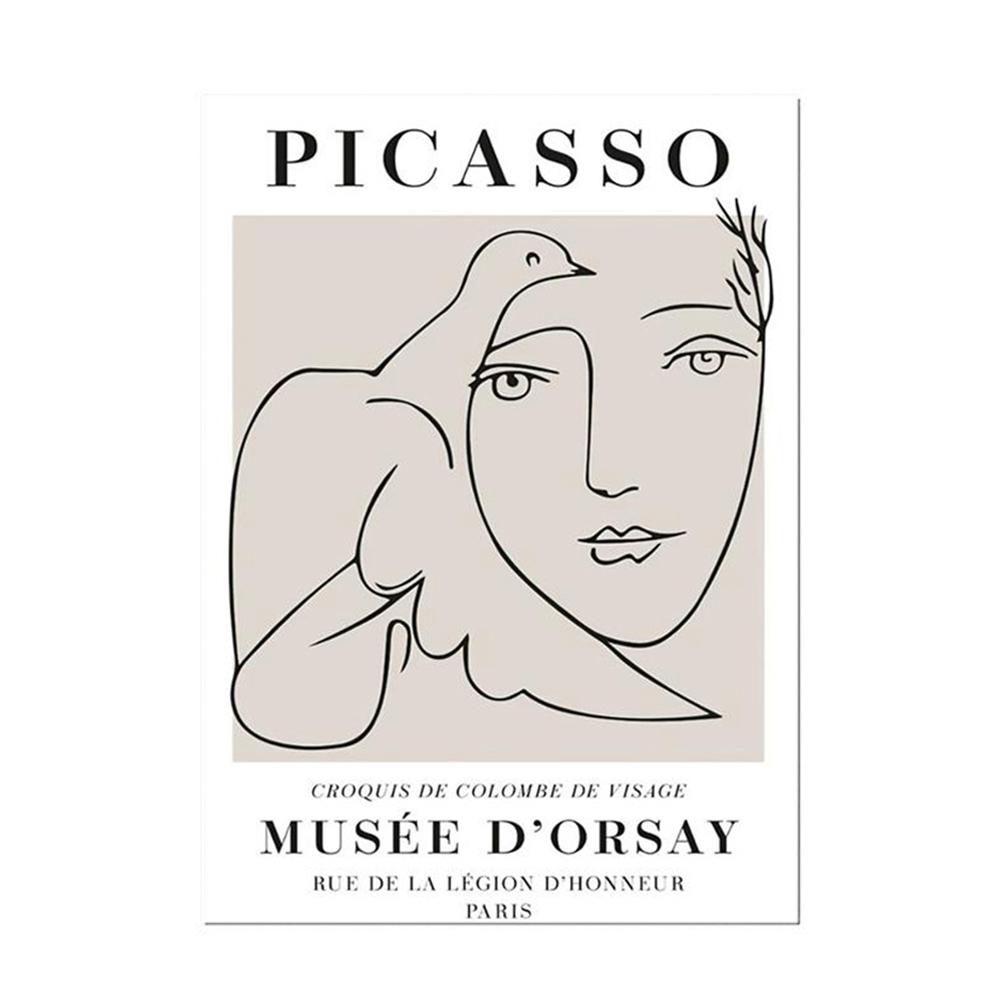 Picasso Matisse Oil Painting William Morris Posters and Prints Abstract Lines Plant Wall Art Picture Living Room DecorativeMural