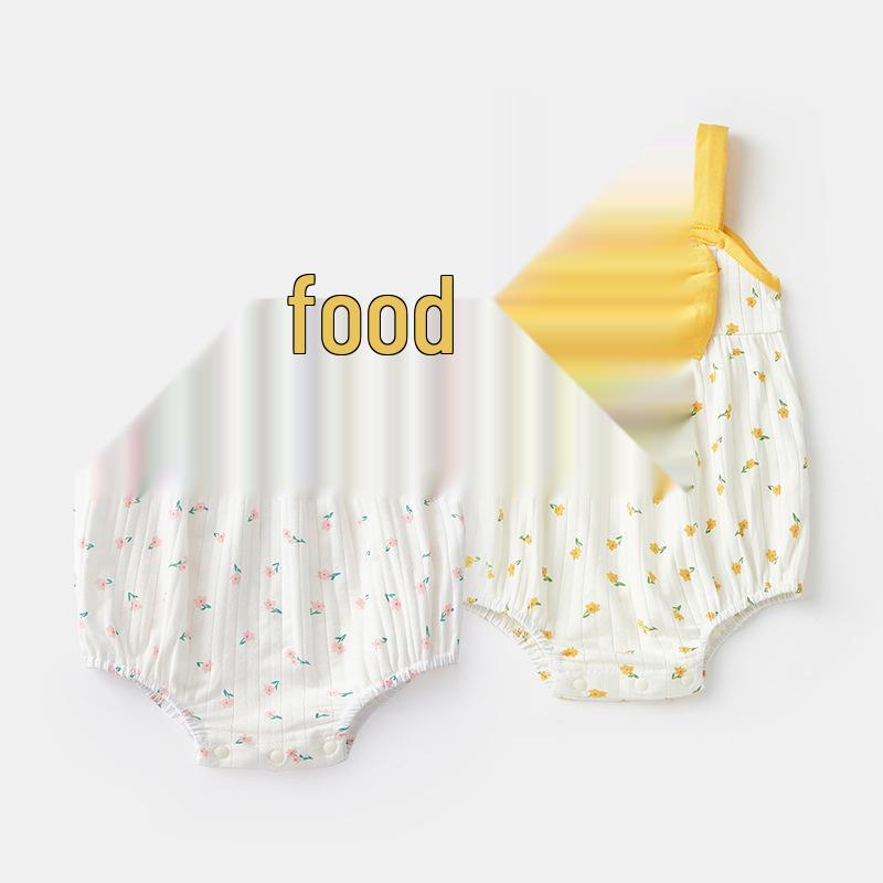 2025 Cute Summer Romper Baby Sling Jumpsuit - Fashion Wrap-around Newborn Girl Bodysuit 3657