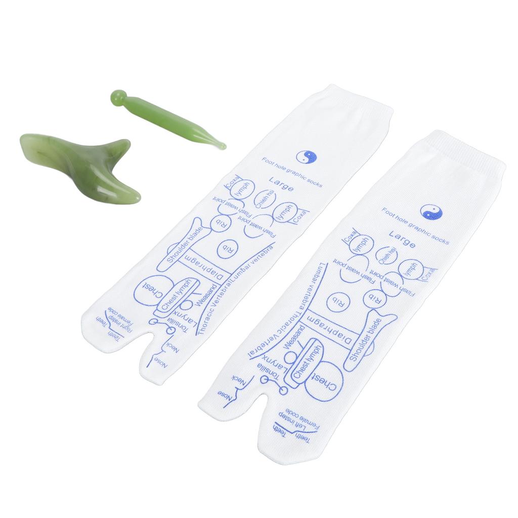 1 Pair Reflexology Socks with Trigger Point Massage Tools Foot Soreness Relief High Elastic Cotton Acupressure Massage Socks