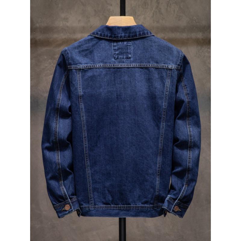 Men's Denim Jacket Spring and Autumn Korean Style Trendy Tops Versatile Work Jackets for Men's Autumn and Winter New Style