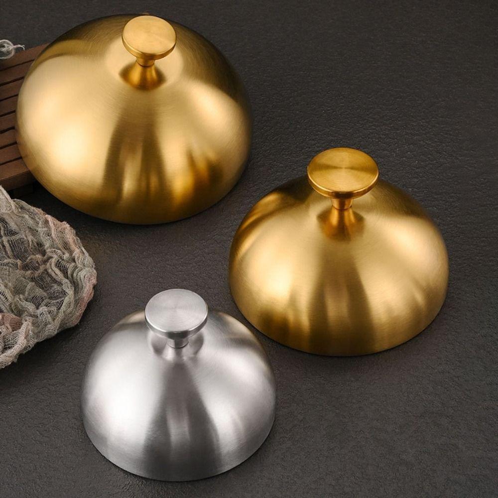 Round Dome Burger Cover Stainless Steel Steak Lid Durable Food Cover  Hotel