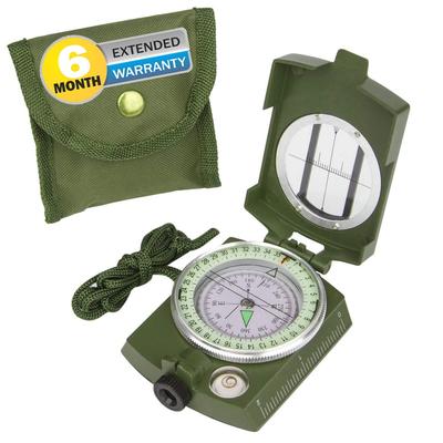 High Accuracy Metal Waterproof Military Compass for Directions (8 X 6.5 X 3 Cm, Green)