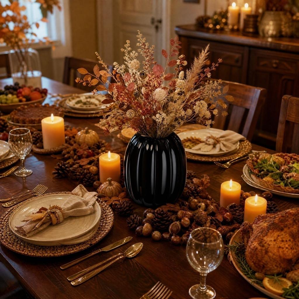 Vaso Fioriera a Zucca per Decorazione di Halloween e Ringraziamento, Fioriera a Zucca per Uso Interno ed Esterno