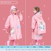 Children's Raincoat for Boys and Girls, Thickened Waterproof Transparent Raincoat for Primary School Students, Special for School Use, with Backpack