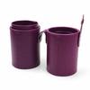 Portable Makeup Brushes Round Pen Holder Cosmetic Case Leather Cup Brush Holder Storage Tube