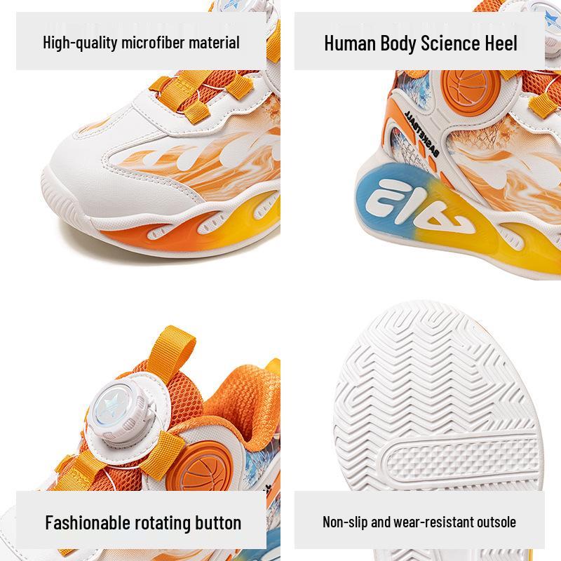 New Waterproof Children's Basketball Shoes - Non-Slip, Wear-Resistant Leather for Boys and Girls