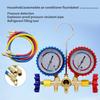 R22 R134A Refrigerant Manifold Manometer Valves Pressures Gauge Air Conditioner Refrigerant Filling Instrumentation Tool