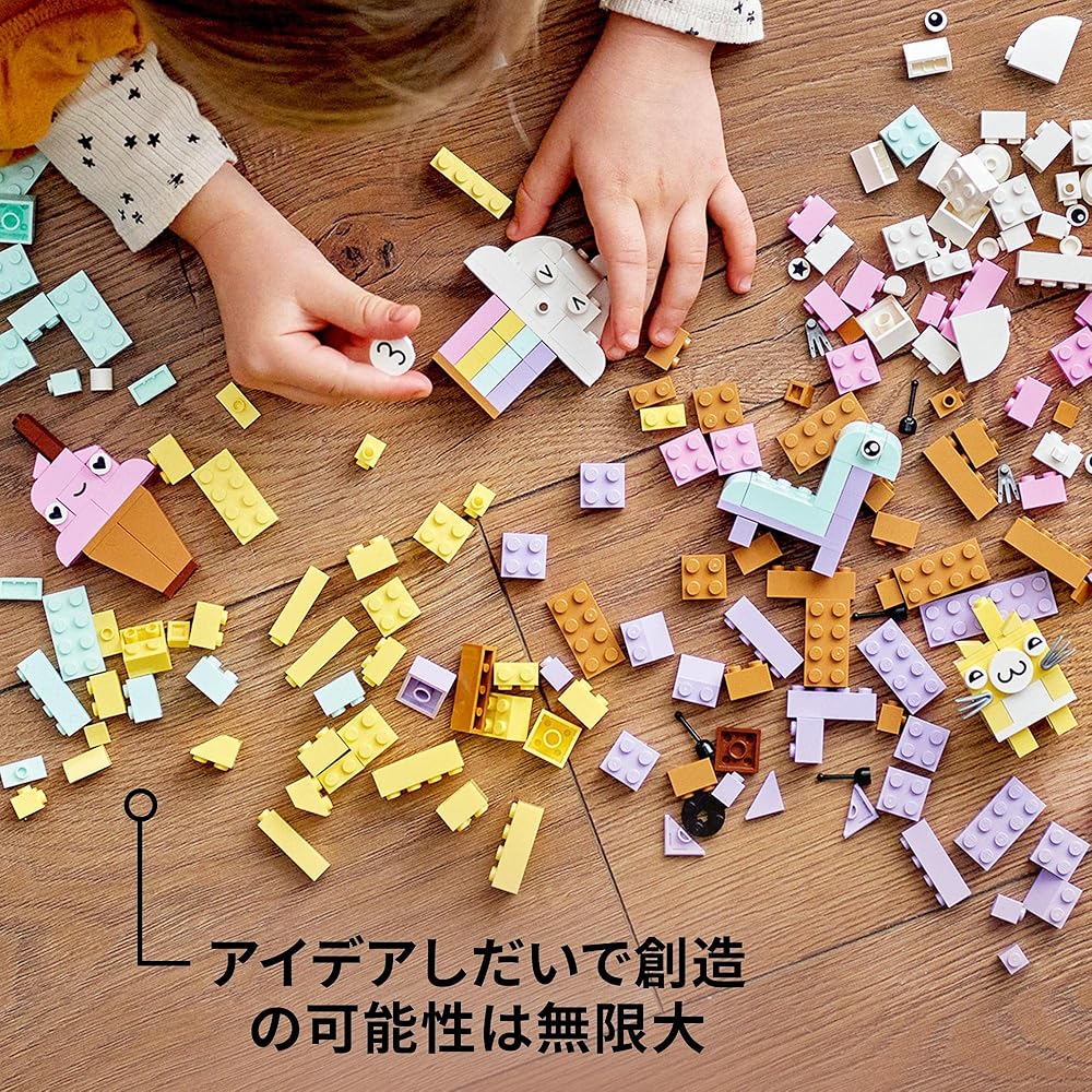 LEGO Classic Idea Pieces Pastel Colors 11028 Creative Building Blocks Educational Toy for Boys and Girls Ages 5 and Up
