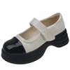 Fashion Mary Janse Leather Shoes for Women 2024 Spring Autumn New Designer Chunky Heel Casual Shoes Female Increase Pumps Ladies