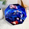 Inter Milan Star Lautaro Automatic Folding Umbrella - 8-Rib Travel Umbrella with Auto Open/Close & Portable, Gift for Christmas, Birthdays