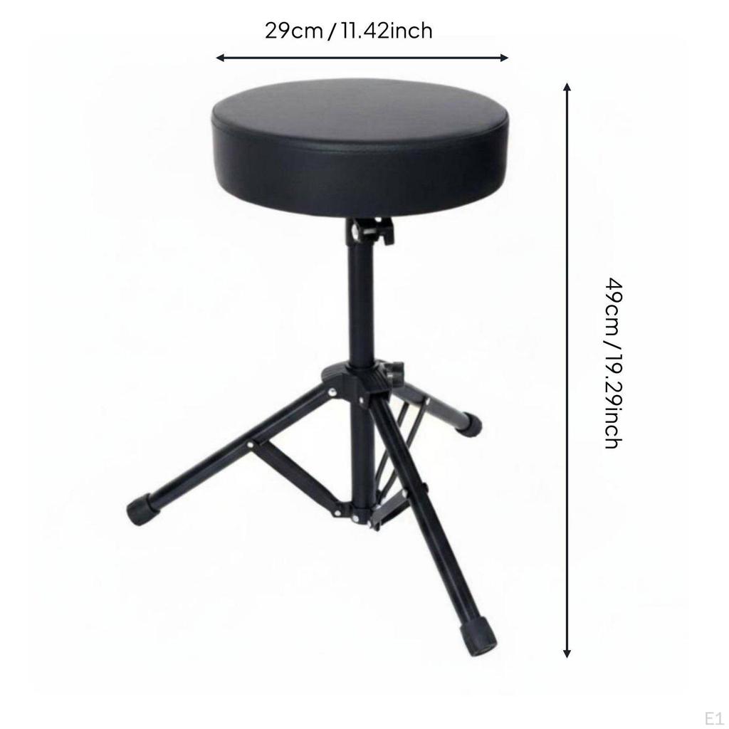 Electronic Drum Stool Rotatable Rotating Seat Foldable Design for Musicians