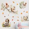 Squirrel Wall Sticker: Removable Self-Adhesive Art for Living Room, Bedroom, or Entrance