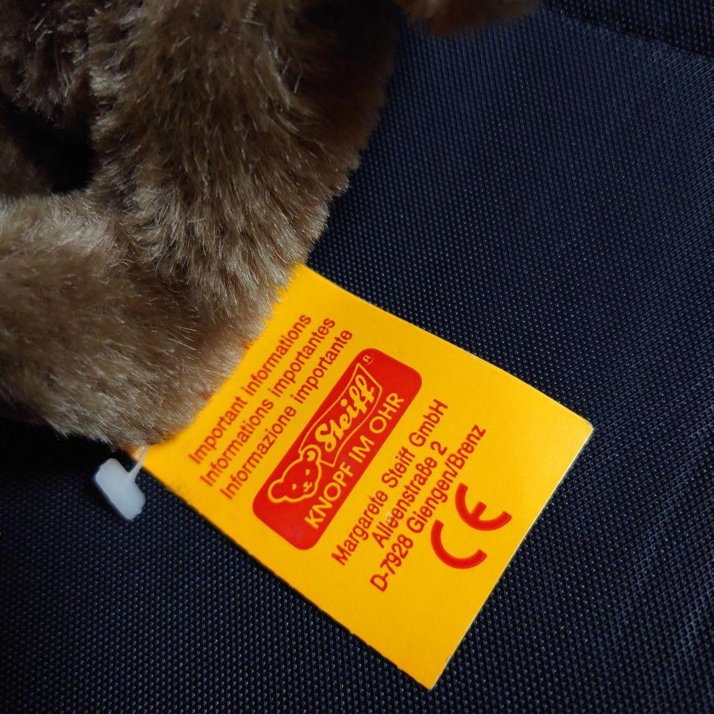 [USED] Excellent Condition Vintage Steiff Teddy Bear, Brown, Germany