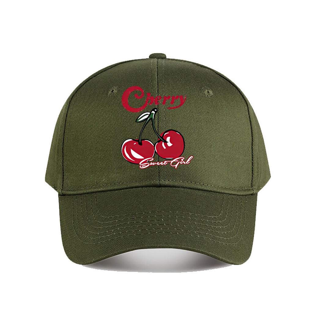 Cherry Embroidered Vintage Cotton Baseball Cap Baseball Cap Fashion Unisex Sunhat Womens Outdoor Sports Snapback Cap
