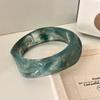Cool Ingemark Boho Brown Irregular Acrylic Resin Chunky Bangles Women Hip Hop Goth Geometric Charm Bracelets Couple Jewelry Gift